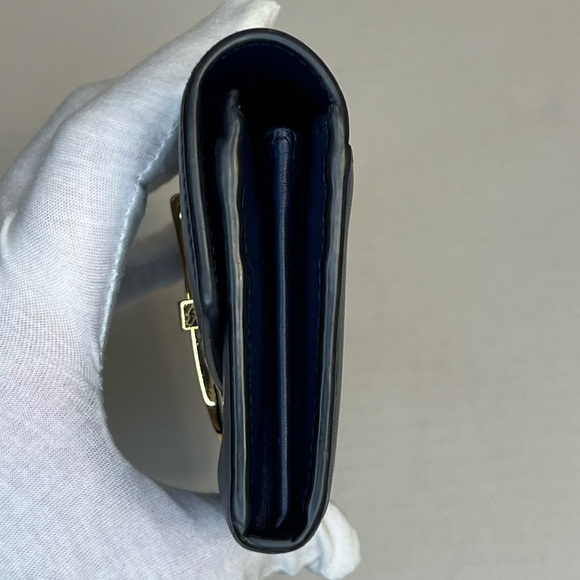 Gucci‎ Sylvie Continental Wallet in blue calfskin leather. - Picture 4 of 14